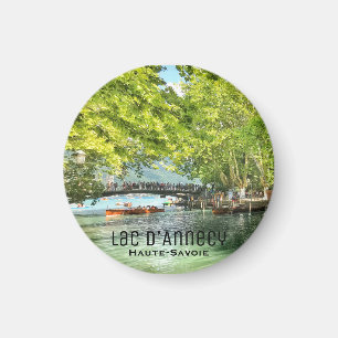 Lac d’Annecy, Haute-Savoie Round Magnet