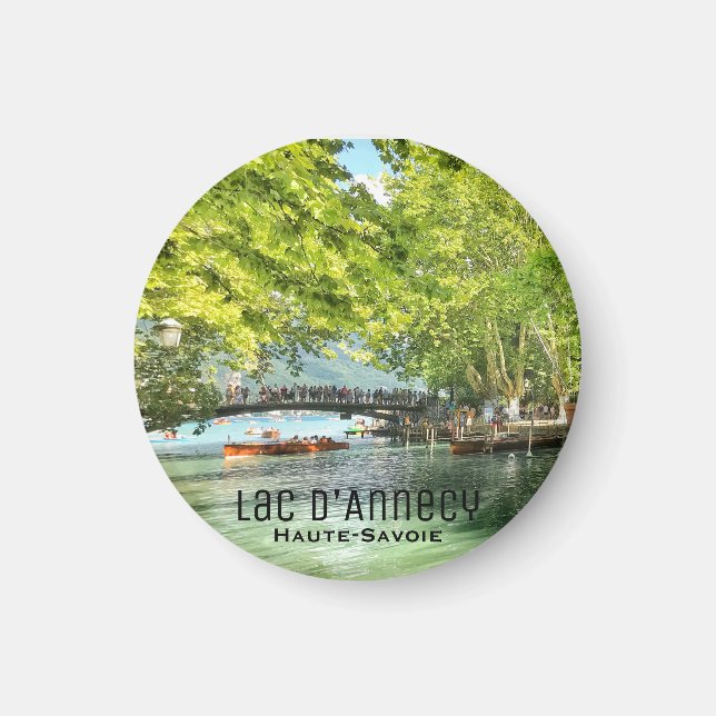 Lac d’Annecy, Haute-Savoie Round Magnet (Vorne)