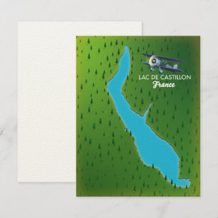 Lac de Castillon Frankreich Karte