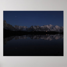 Lac de Cheserys by Night Französische Alpen Poster