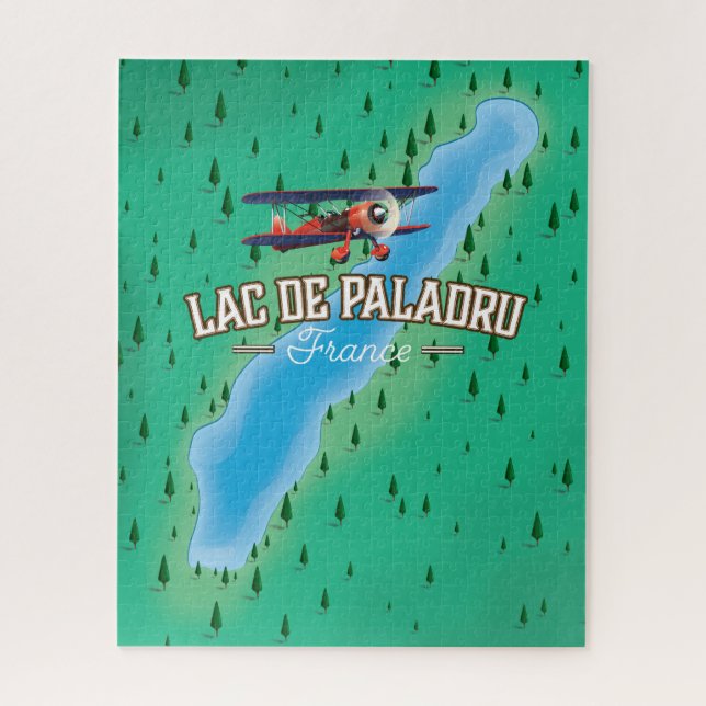 Lac de Paladru Frankreich Puzzle (Vertikal)