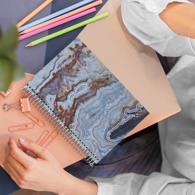 Lace Agate Rock Muster Notizblock (In Situ)