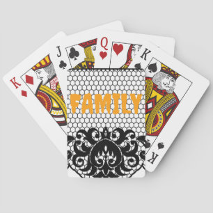 Lace-borders And Family Text - Zazzle_Growshop. Spielkarten