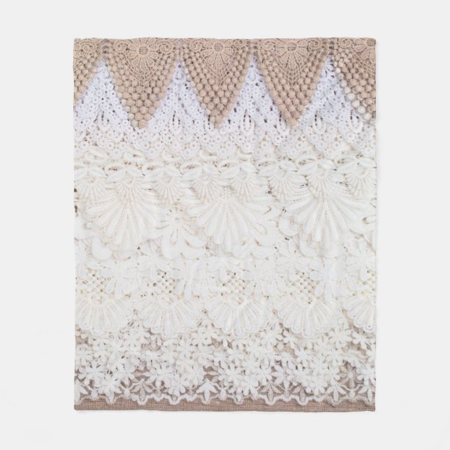 Lace cloth background and texture fleecedecke (Vorderseite)