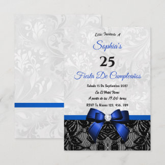 Lace & Damask Geburtstag Einladung