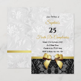 Lace & Damask Geburtstag Einladung