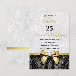 Lace & Damask Geburtstag Einladung
