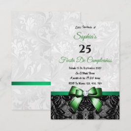 Lace & Damask Geburtstag Einladung