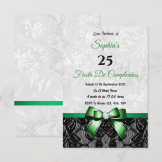 Lace & Damask Geburtstag Einladung