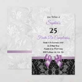 Lace & Damask Geburtstag Einladung
