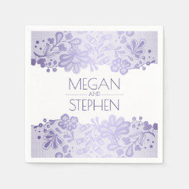 Lace Elegant Lavender Lila Wedding Serviette