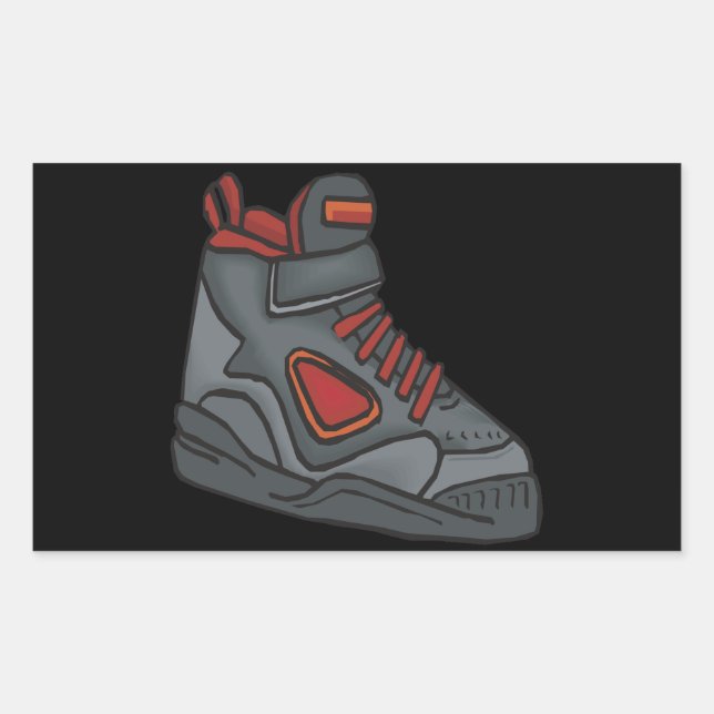 Lace Em Up Rechteckiger Aufkleber (Vorderseite)