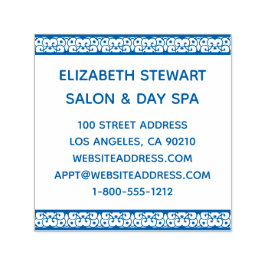Lace Filigree Salon Business Self-Inking Briefmark Permastempel