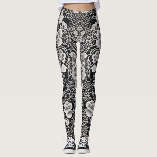 Lace Floral Harmony Leggings (Vorderseite)