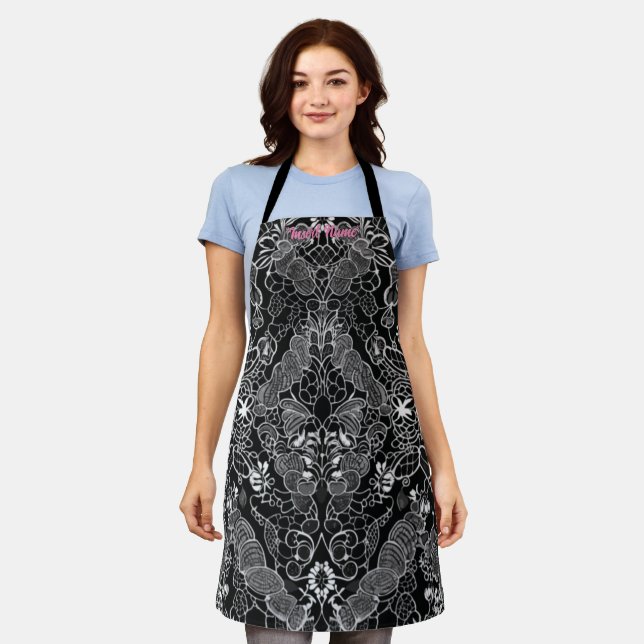 Lace Floral Harmony Schürze (Getragen)