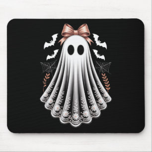 Lace Ghost Coquette Bow Frauen Mädchen Halloween K Mousepad