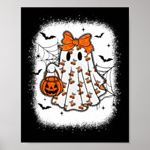 Lace Ghost Coquette Bow Pumpkin Cherry Girly Niedl Poster
