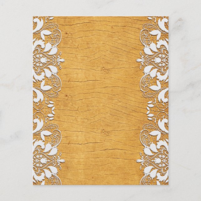 Lace & Gold Wood Scrapbook Paper (Vorderseite)