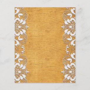 Lace & Gold Wood Scrapbook Paper