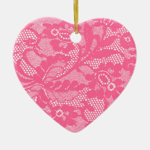 Lace Heart Keramikornament