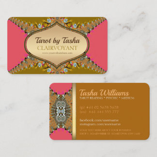 Lace Jewels Energy Goddess Tarot Business Cards Visitenkarte