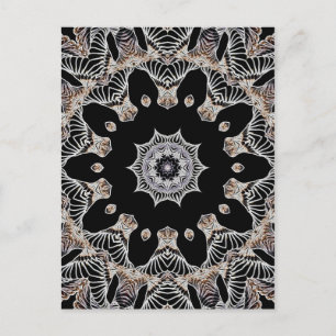 Lace Kaleidocope Blume Postkarte