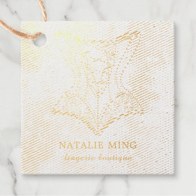 Lace Lingerie Boutique Logo Geschenkanhänger (Vorderseite)