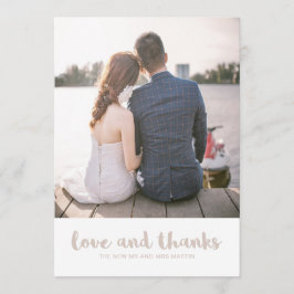 Lace Look Hochzeit Liebe und Dank Foto Dankeskarte