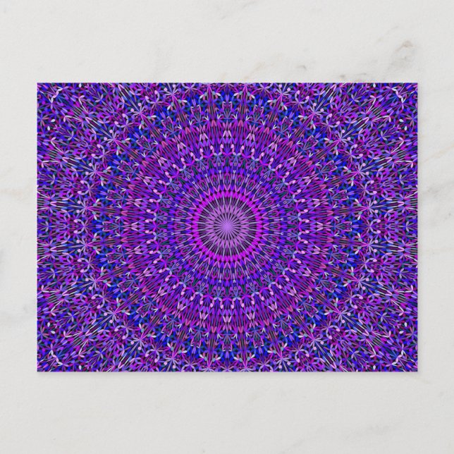 Lace Mandala in Purple and Blue Postkarte (Vorderseite)