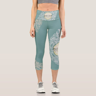 Lace mandala yoga capri Leggings