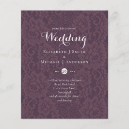 Lace Merlot Ivory Wedding Einladungen Budget