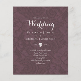 Lace Merlot Ivory Wedding Einladungen Budget
