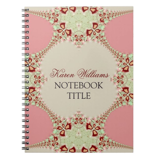 Lace Pink Pastell Notebook Notizblock (Vorderseite)