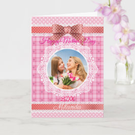 Lace Ribbon Happy Mother Day Karte