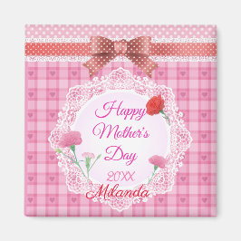 Lace Ribbon Happy Mother Day Magnet