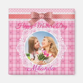 Lace Ribbon Happy Mother Day Magnet