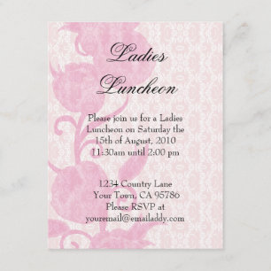 Lace Rose Lady Luncheon Party Einladung