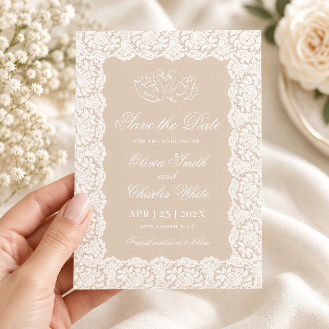Lace Save the Date  Einladung (Von Creator hochgeladen)