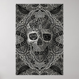 Lace Skull Poster