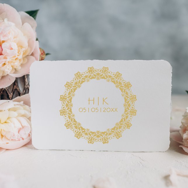 Lace Wedding Initials Gummistempel (Von Creator hochgeladen)