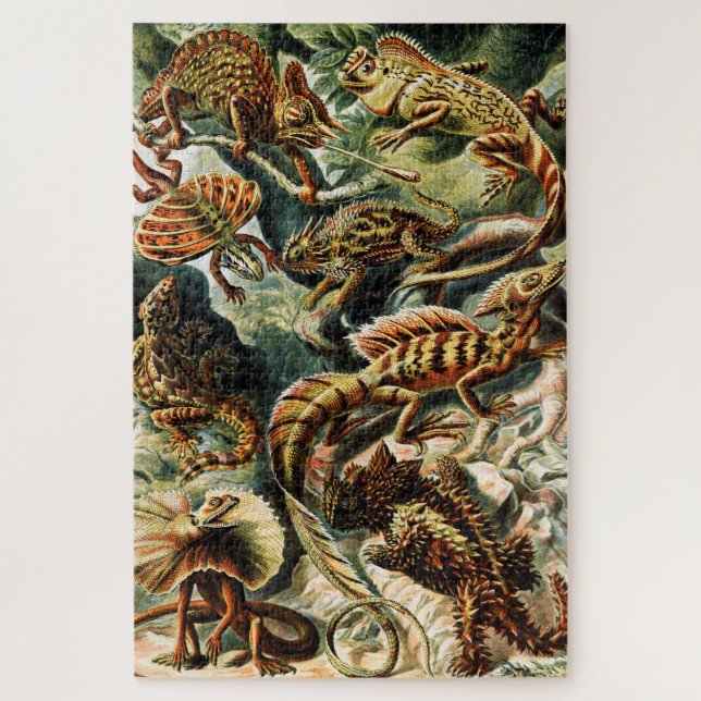 Lacertilia Lizards von Ernst Haeckel Puzzle (Vertikal)
