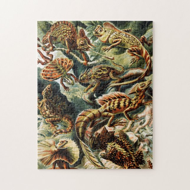 Lacertilia Lizards von Ernst Haeckel Puzzle (Vertikal)