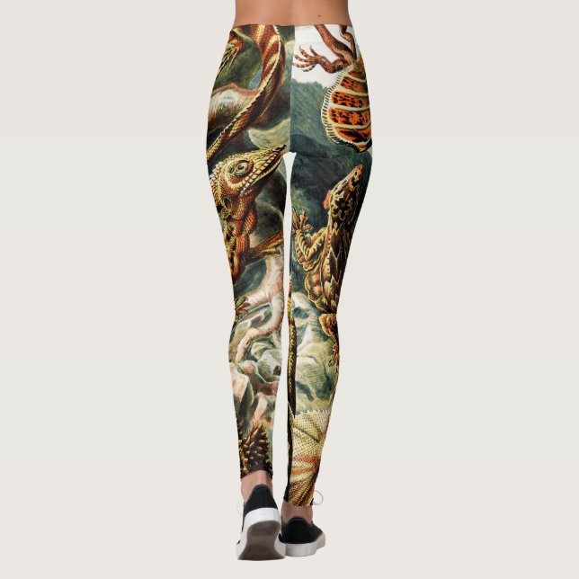 Lacertilia Lizens von Ernst Haeckel Leggings (Rückseite)