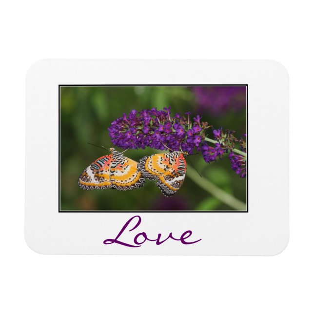 Lacewing Butterfly Duet Magnet (Horizontal)