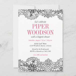 Lacey Lingerie Dusche Einladung