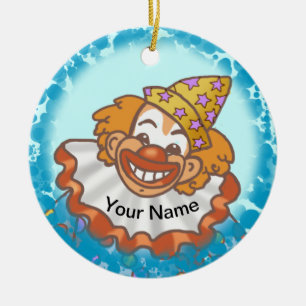 Lach Clown Gesicht Keramik Ornament