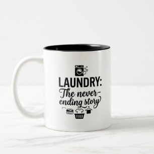 Lach mit jedem Schluck Zweifarbige Tasse