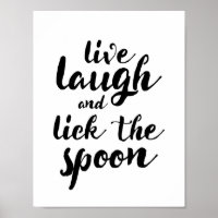 Lach und lecken den Spoon