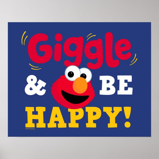 Lach und sei glücklich Elmo Poster (Vorne)
