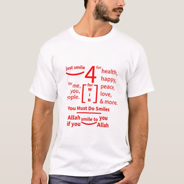 Lächele einfach T-Shirt (Vorderseite)